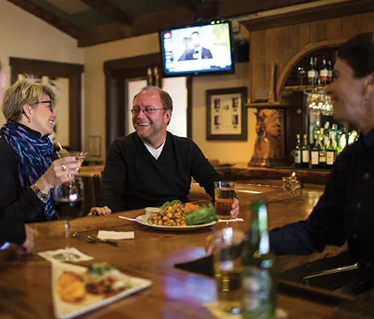 Couple enjoying a drinks