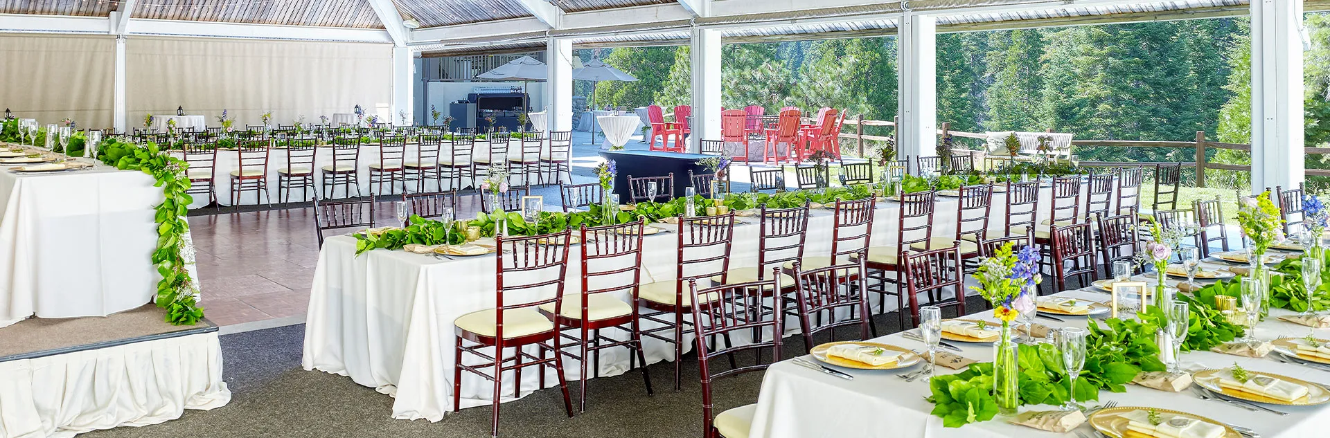 Wedding decorated Pavillion venue