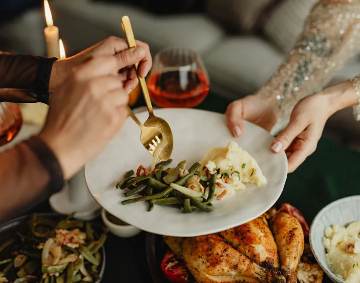 Upcoming Events 2 Thanksgiving food being served