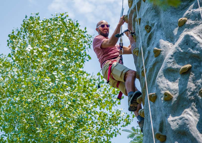 Climbing Wall at Tenaya Lodge