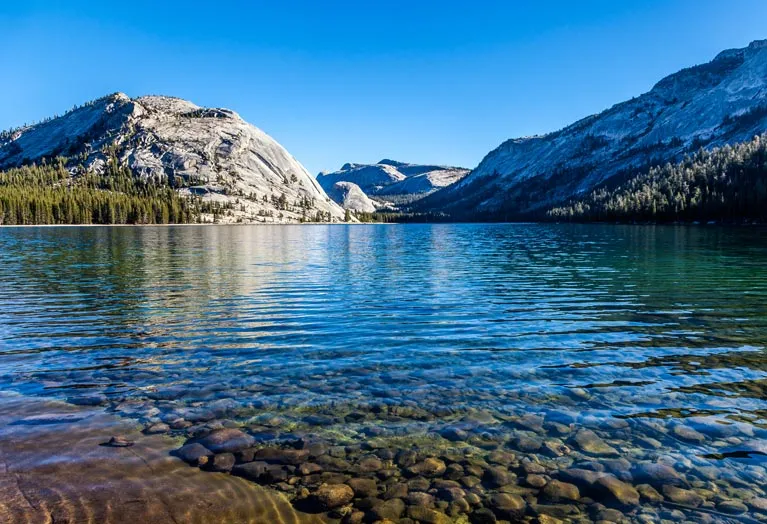 Tenaya Lake at Tuolumne Meadows in Yosemite National Park