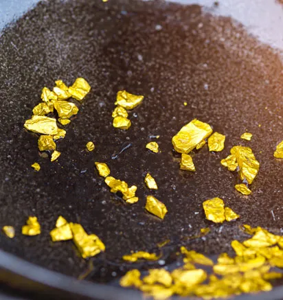 Gold panning at Tenaya at Yosemite