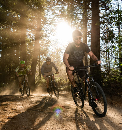 Mountain biking at Tenaya at Yosemite