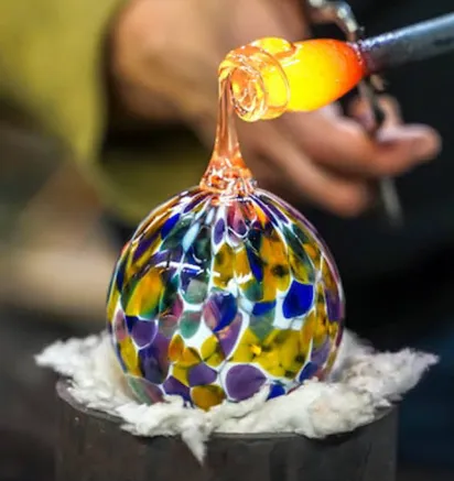 Glass blowing class