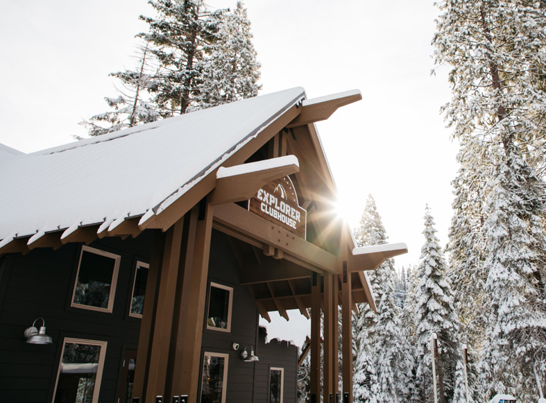 Tenaya at Yosemite's Explorer Clubhouse in winter