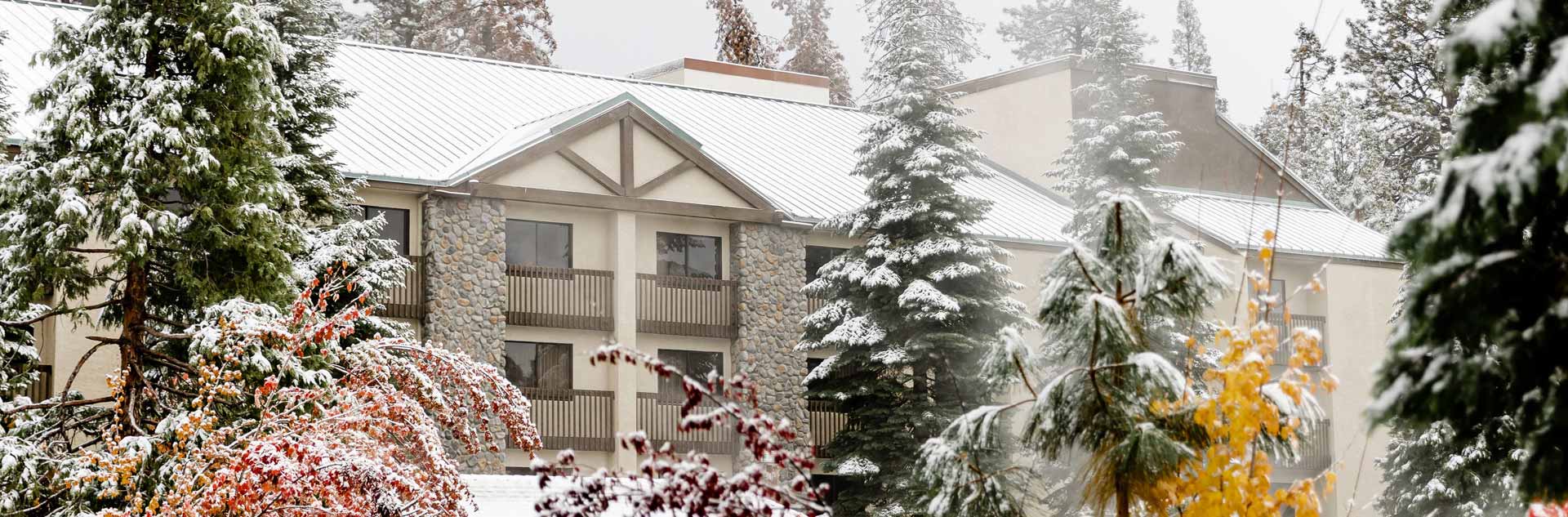 Exterior view of Tenaya at Yosemite in winter