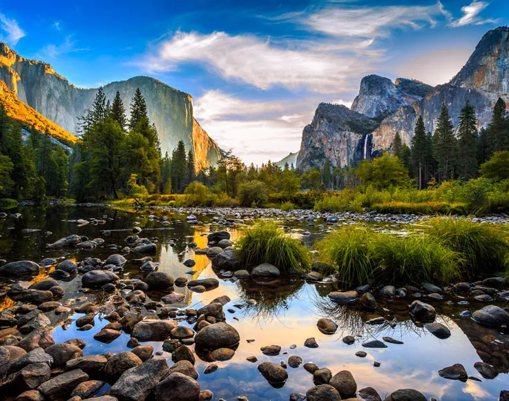 A beautiful spring view of Yosemite Valley