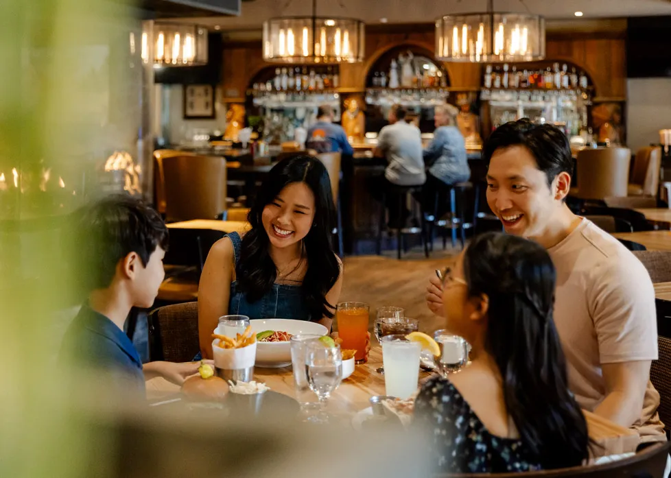 A family dining at Tenaya at Yosemite