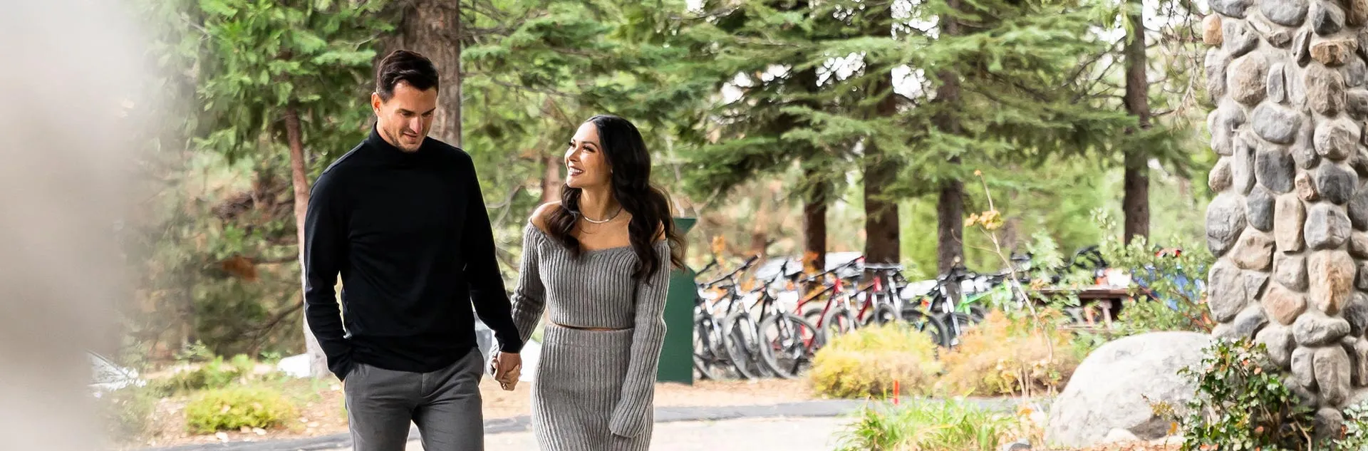 Advance Purchase Rate 1 A happy couple at Tenaya at Yosemite