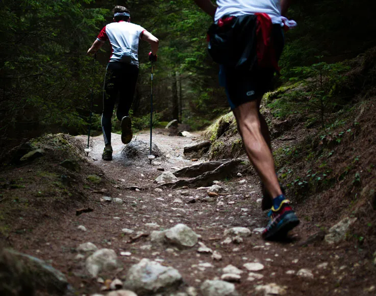 Upcoming Events 4 Two outdoor enthusiasts on a trail near Yosemite National Park