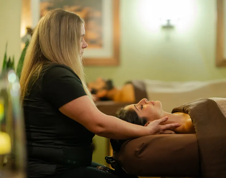 Experience 5 A couple receiving massages at the Ascent Spa