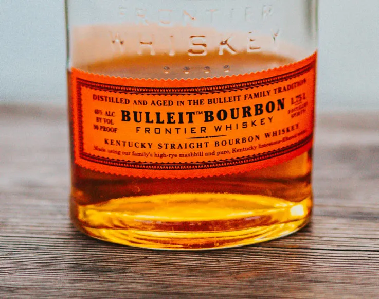 A bottle of Bulleit bourbon