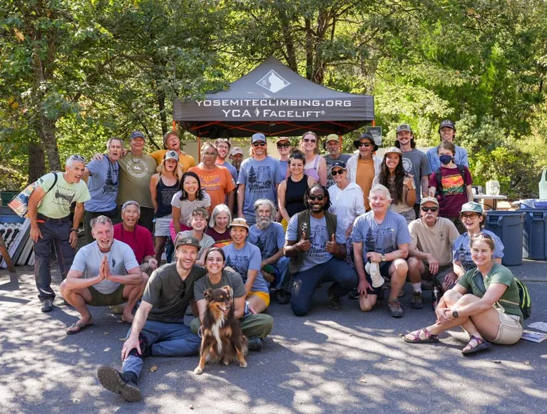 Fall One Day 4 A group of people at Yosemite Facelift