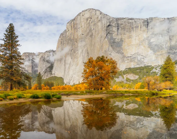 El Capitan in Yosemite Valley in fall