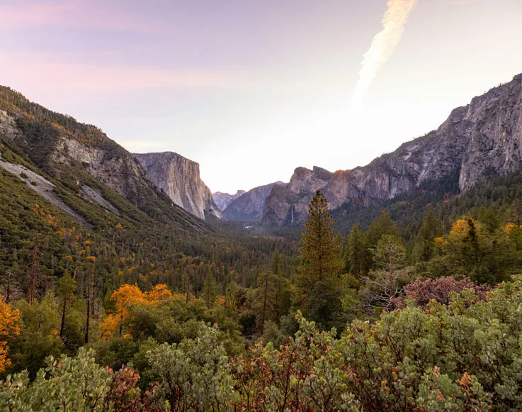 A view of Yosemite Valley