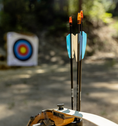 An archery target at Tenaya at Yosemite
