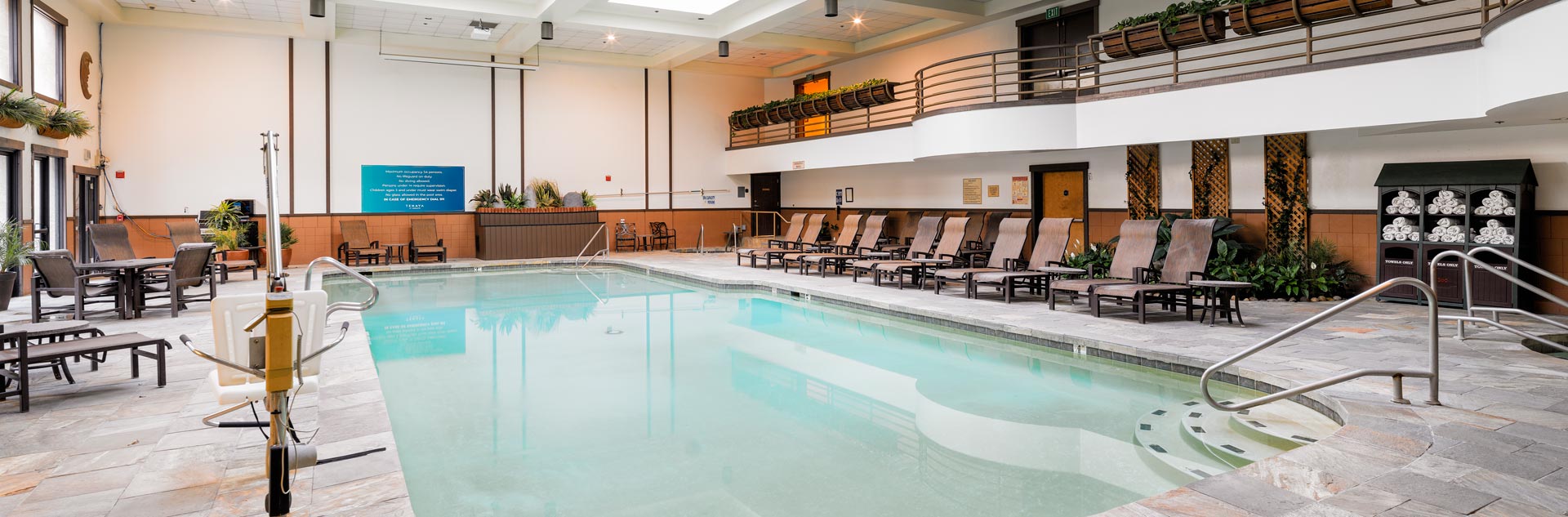 The indoor pool at Tenaya at Yosemite
