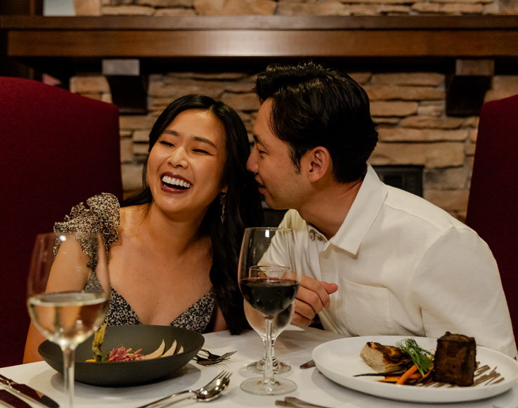 A couple dining at Tenaya at Yosemite