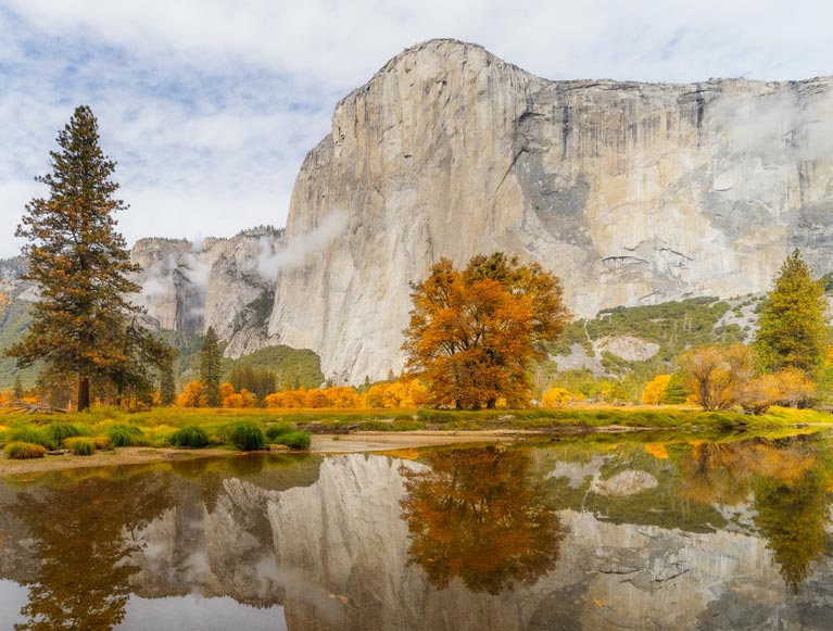 El Capitan in fall at Yosemite Valley