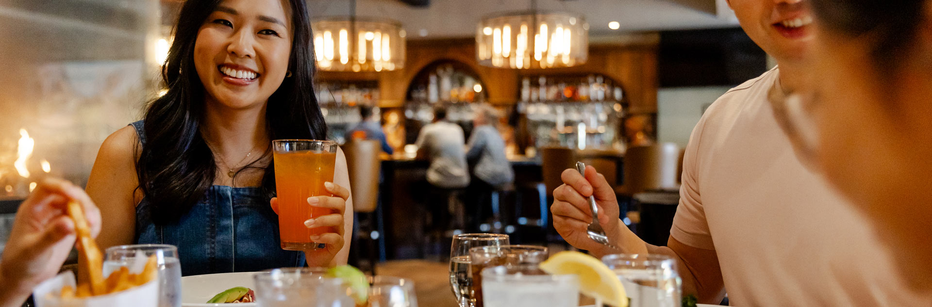 A family dining at Jackalope's Bar & Grill