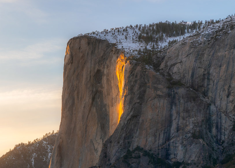 The natural firefall in Yosemite Valley