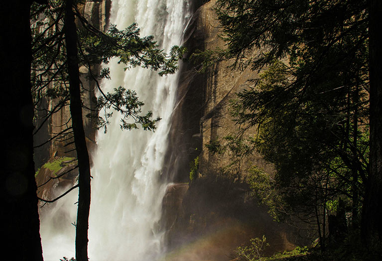 The Mist Trail to Vernal Falls in Yosemite National Park