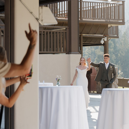 Weddings 9 A bride and groom at Tenaya at Yosemite