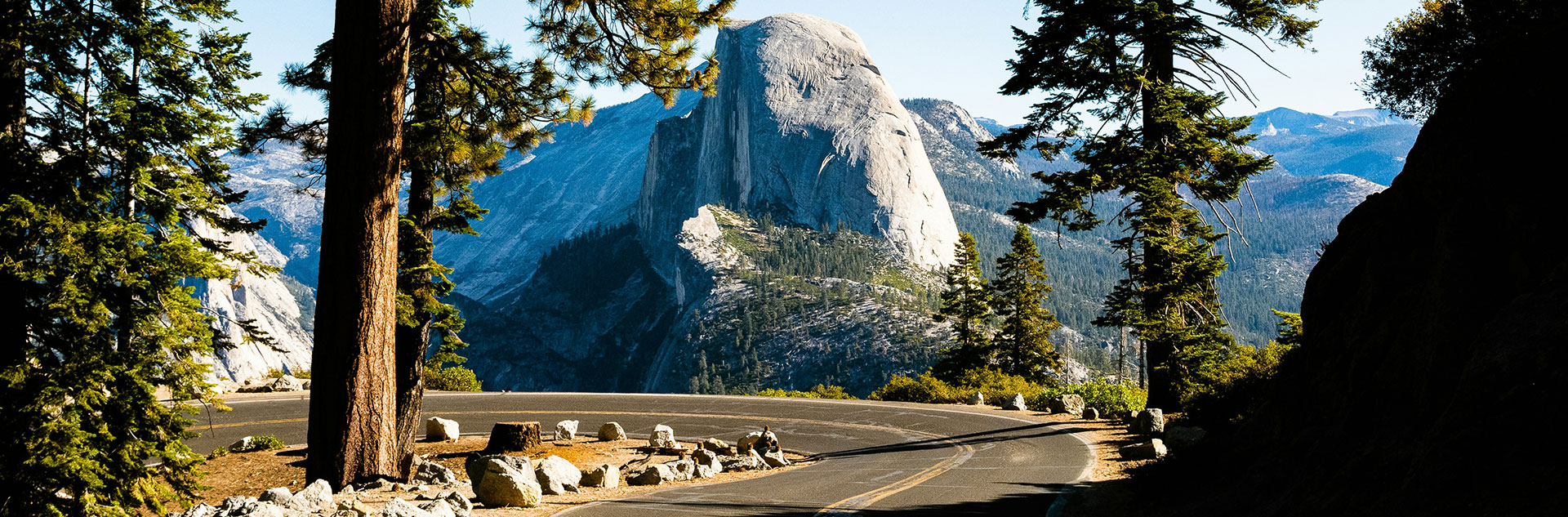 Roadside view of Yosemite National Park