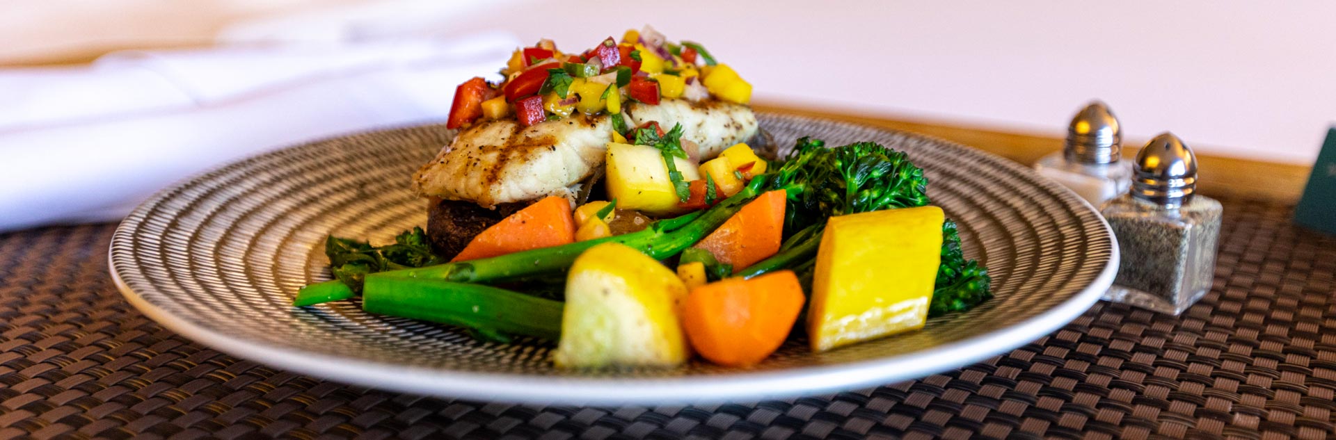 A room service tray at Tenaya at Yosemite