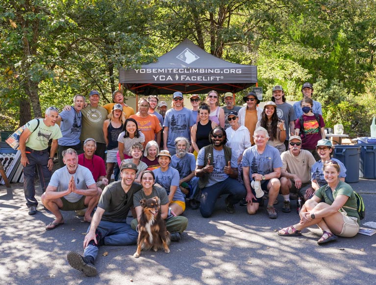 A group of people at Yosemite Facelift
