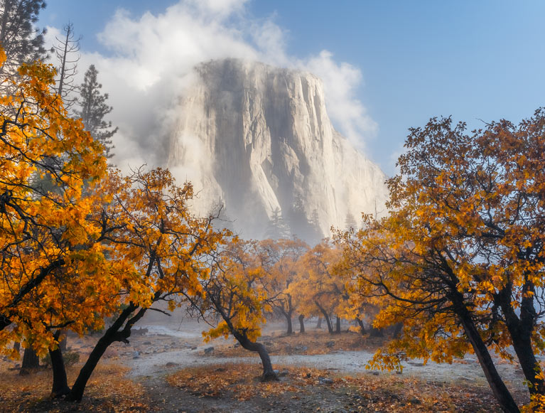 El Capitan in Yosemite Valley during fall