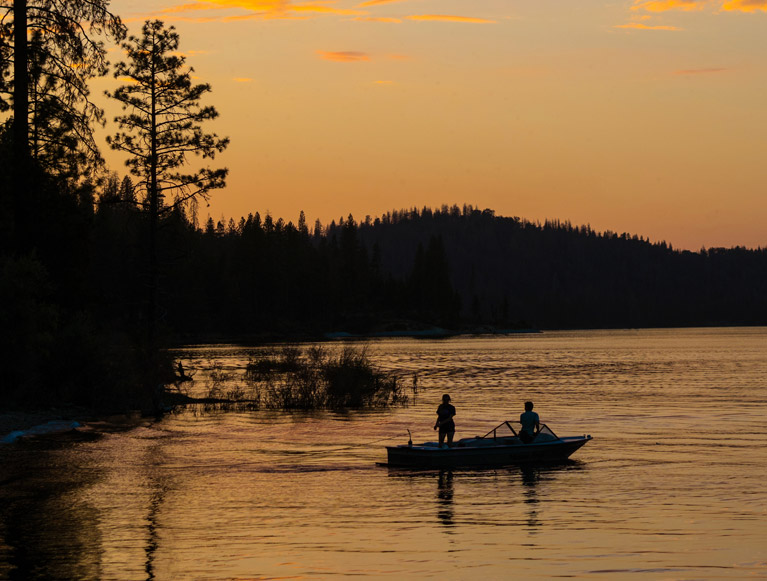 Bass Lake at sunset