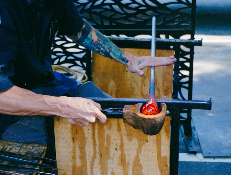 Glass blowing at Tenaya at Yosemite