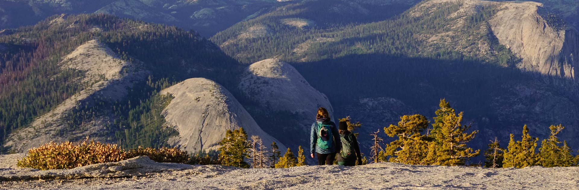 Two hikers exploring the high country in Yosemite National Park