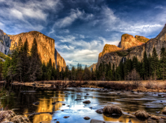 A beautiful view of Yosemite Valley