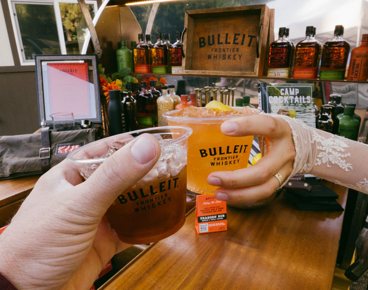 Two guests enjoying cocktails at Tenaya at Yosemite