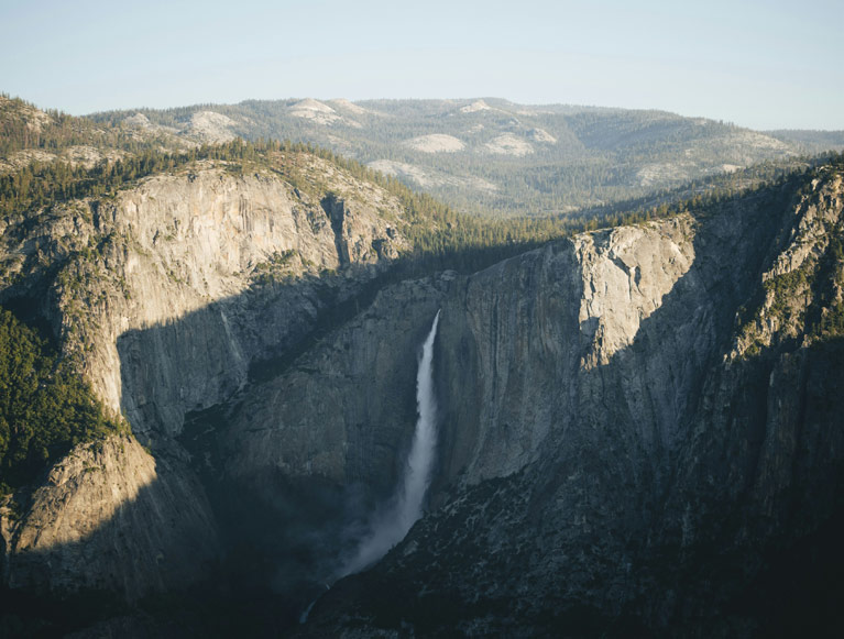A beautiful waterfall in Yosemite National Park