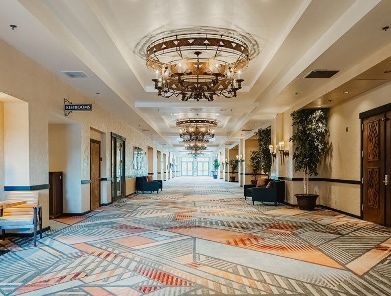 A hallway interior at Tenaya at Yosemite