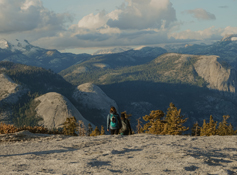 Yosemite National Park visitors on a hike in the high country